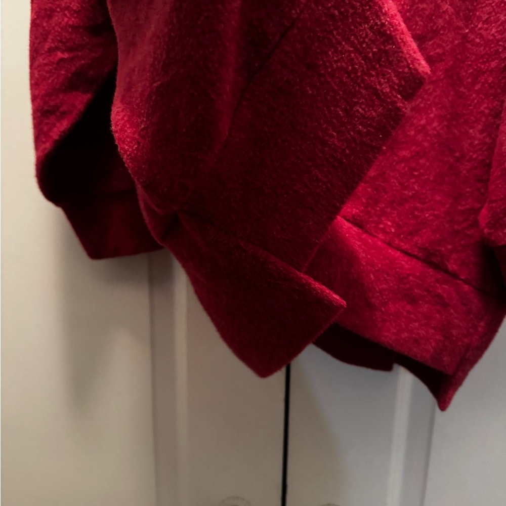 Vibrant Cranberry Red Oversized Shirt-NWOT - Picture 6 of 7